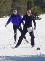 Sean Cody finishing the Bear Valley Ski-O in 2001