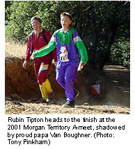 Morgan 2001 A-meet: Van Boughner and his son Rubin